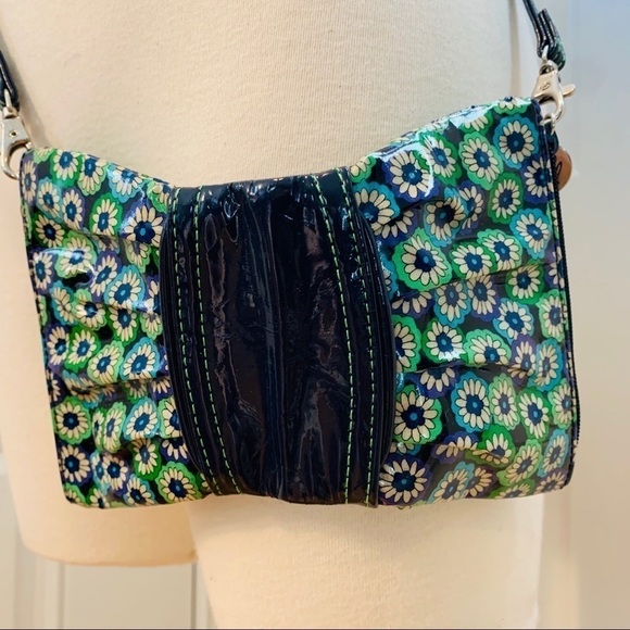 Vera Bradley Frill Blue Rhapsody Bow Swak Crossbody Detachable Strap Clutch Bag - Picture 2 of 5